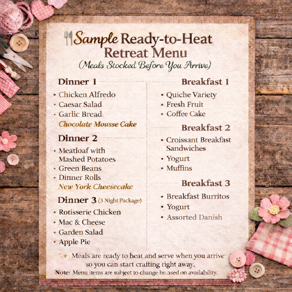 Retreat Meals Packages